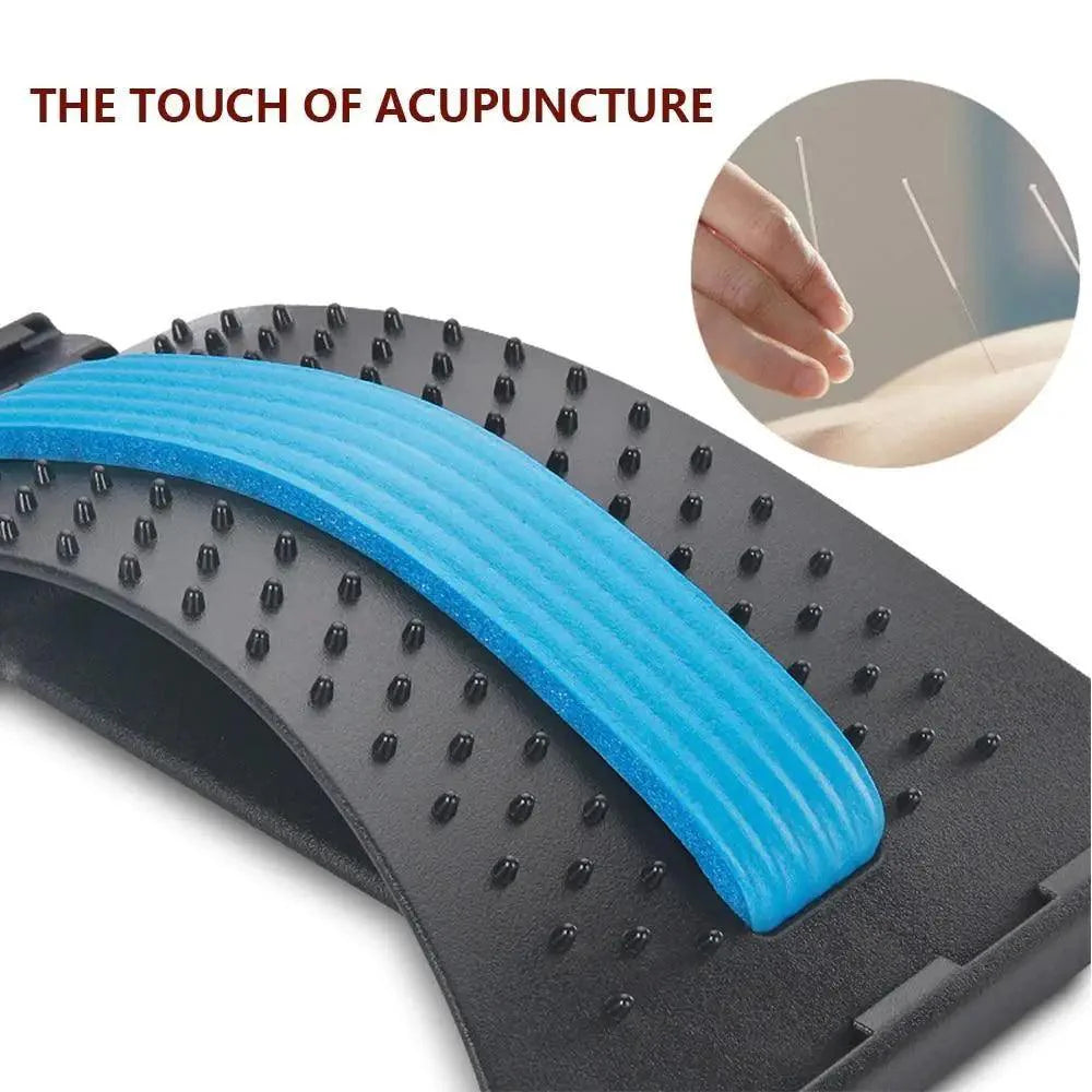 Black Purple Back Stretching Device Muscle Back Massage Relax Stretcher Posture Therapy Back Stretch Spine Pain Relief Stretcher Support Lower And Upper Muscle Pain Relief